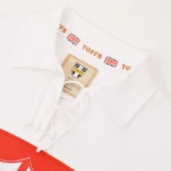 Genoa CFC 1915 Campionato Retro Football Shirt – Red and Navy Half-and-Half Lace-Up Long Sleeve -Toffs Store 4623 2