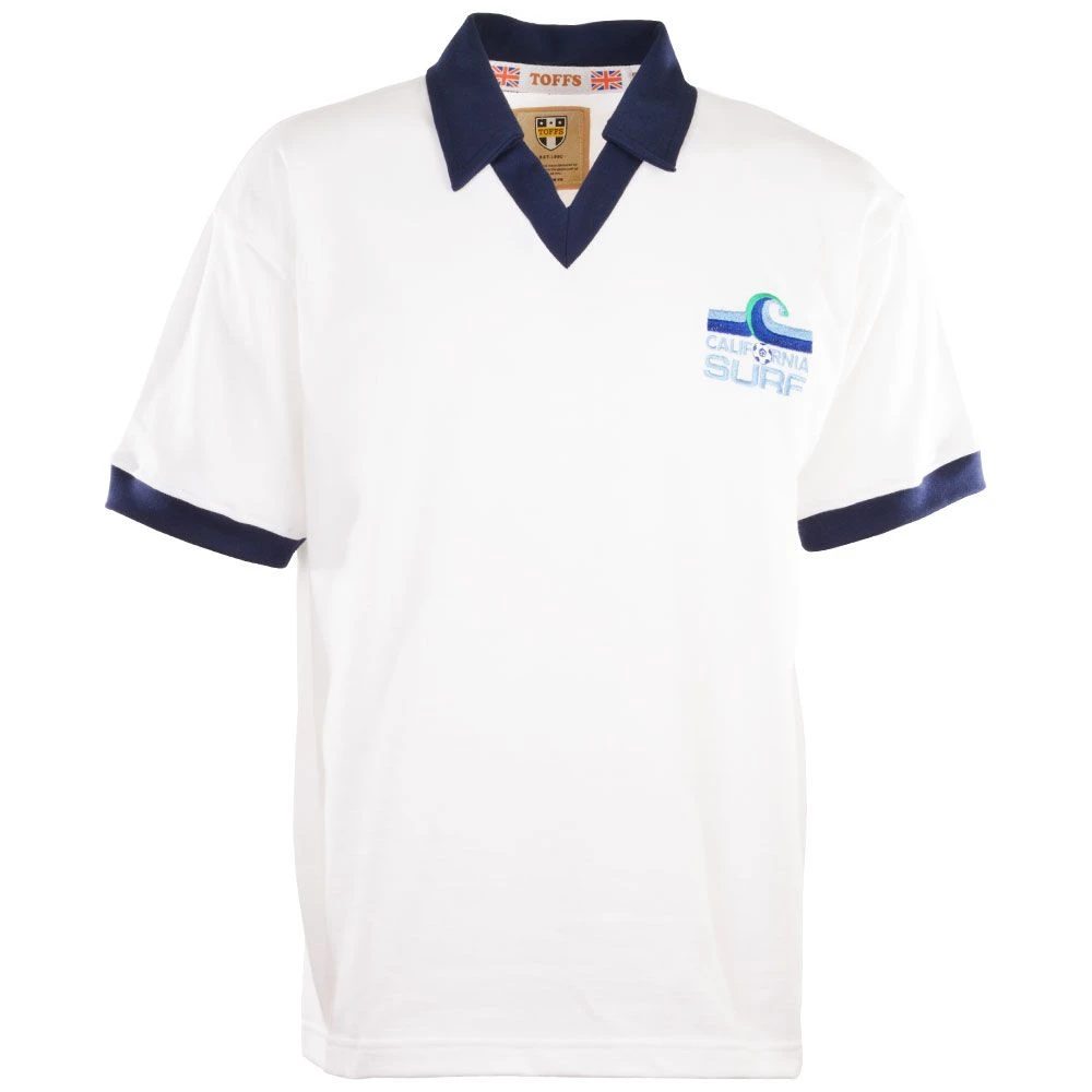 California Surf Light Blue 1970s Retro NASL Football Shirt - Embroidered Logo V-Neck Jersey 3 California Surf Light Blue 1970s Retro NASL Football Shirt - Embroidered Logo V-Neck Jersey