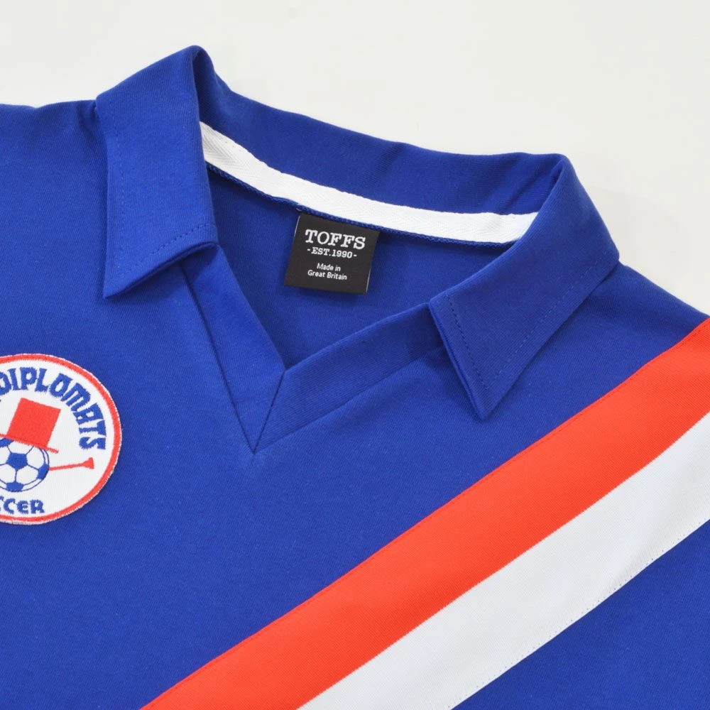Washington Dips 1974 Retro Away Shirt – Vintage NASL Embroidered V-Neck Cotton Jersey 5 Washington Dips 1974 Retro Away Shirt – Vintage NASL Embroidered V-Neck Cotton Jersey - Image 3