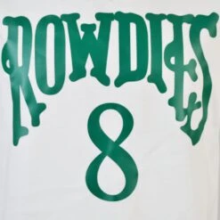 Tampa Bay Rowdies White and Bottle Green - 1983 Home Retro Football Shirt with Number 8 -Toffs Store 5092 2