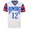 Tampa Bay Rowdies 1985 Exhibition Retro Football Shirt – White with Royal and Red Striped Sleeves -Toffs Store 5093 4