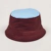 TOFFS Maroon and Sky Blue Two-Tone – Vintage Heavy Drill Cotton Bucket Hat -Toffs Store bh0015