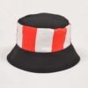 TOFFS Bucket Hat - Black/Red & White Stripe