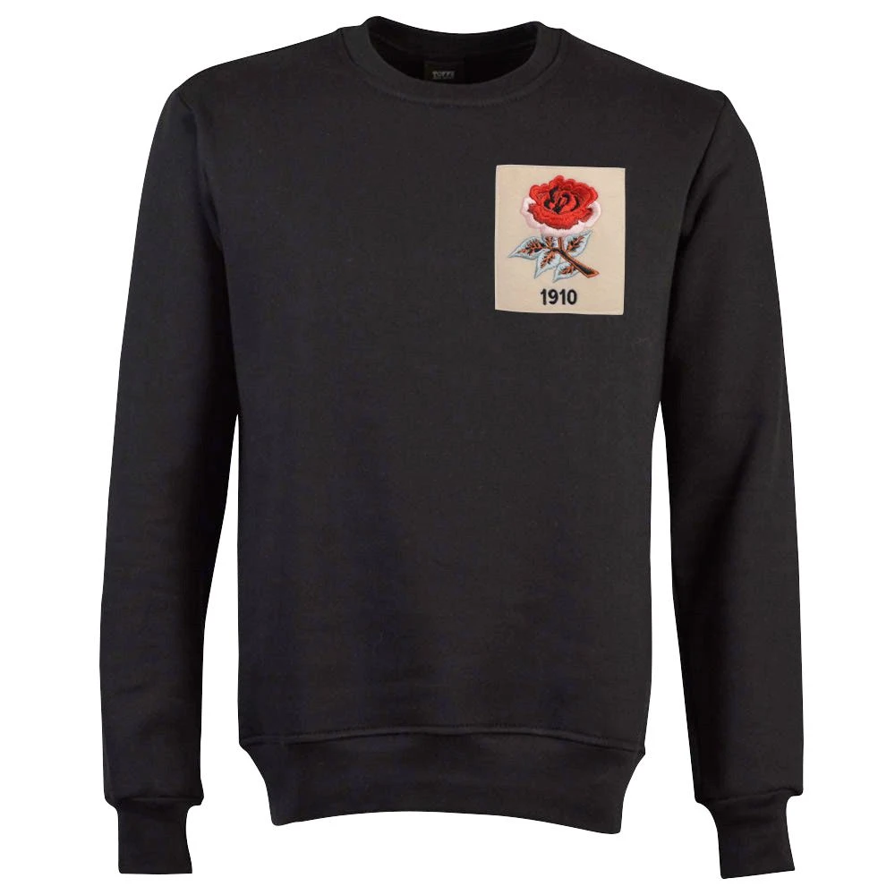 England Rose 1910 Black Sweatshirt – Vintage Rugby Heritage Embroidered Crewneck 3 England Rose 1910 Black Sweatshirt – Vintage Rugby Heritage Embroidered Crewneck