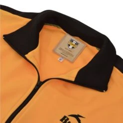 BUKTA Heritage Track Top - Amber with Black Contrast Panels & Embroidered Badge -Toffs Store bukjamb2 2