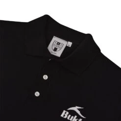 BUKTA Heritage Polo Black With White Cuffs -Toffs Store bukpblk2 2