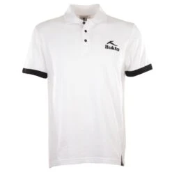 BUKTA White with Black Cuffs - Organic Cotton Regular Fit Polo Shirt