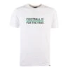 Football Is For The Fans White & Emerald T-Shirt – Organic Cotton Retro Fan Graphic Tee -Toffs Store emerald