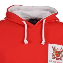 Nottingham Forest Retro Full-Zip Hoodie – Classic Red with Vintage Embroidered Crest -Toffs Store h0005 3