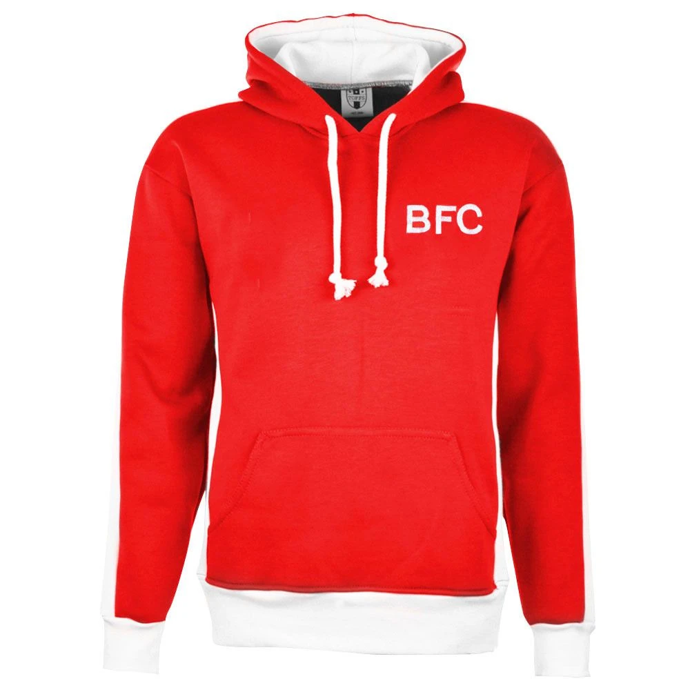 Barnsley FC Red and White Contrast Pullover – BFC Embroidered Crest Hoodie 3 Barnsley FC Red and White Contrast Pullover – BFC Embroidered Crest Hoodie