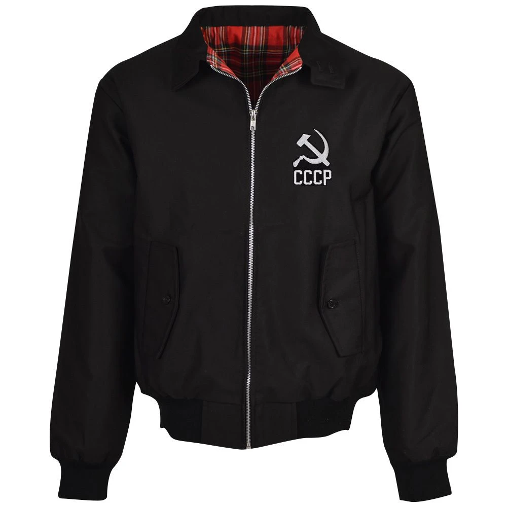 Soviet Union CCCP Black Harrington Jacket 3 Soviet Union CCCP Black Harrington Jacket