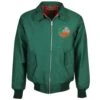 Republic of Ireland Green Harrington Jacket – Classic Tartan Lined Football Fan Outerwear -Toffs Store hj0023 1