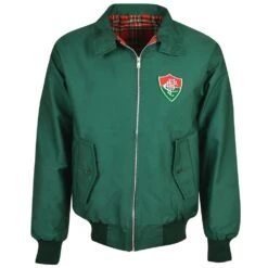 Fluminense FC Vintage Green Harrington Jacket - 1960s/70s Crest Classic Casual