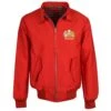 Manchester Reds Red 1970s Vintage Crest - Classic Harrington Jacket -Toffs Store hj0044