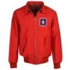 Sunderland AFC 1937 Retro Crest Red Harrington Jacket – Classic Red Tartan Lined -Toffs Store hj0057
