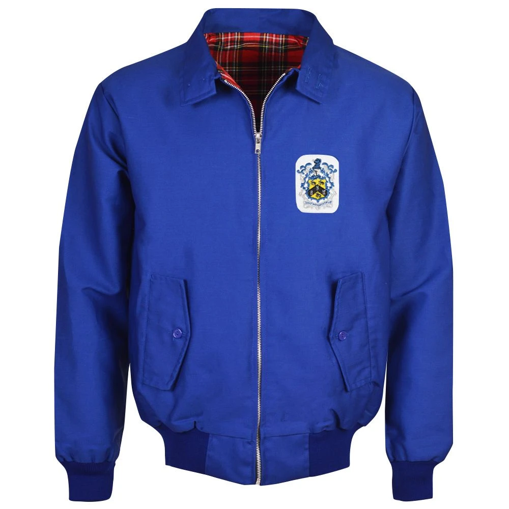 Huddersfield Town Royal Blue 1922 FA Cup Final Crest Retro Harrington Jacket 3 Huddersfield Town Royal Blue 1922 FA Cup Final Crest Retro Harrington Jacket