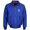 Leeds United Royal Blue Harrington Jacket – Vintage 1950s Crest Retro Casualwear -Toffs Store hj0071