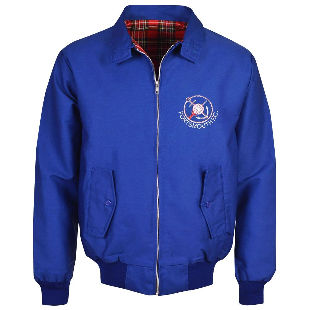 Portsmouth FC Royal Blue 1987-88 Crest Harrington Jacket 3 Portsmouth FC Royal Blue 1987-88 Crest Harrington Jacket