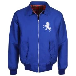 Gillingham FC Royal Blue Harrington Jacket – 1977-80 Vintage Crest Heritage Jacket