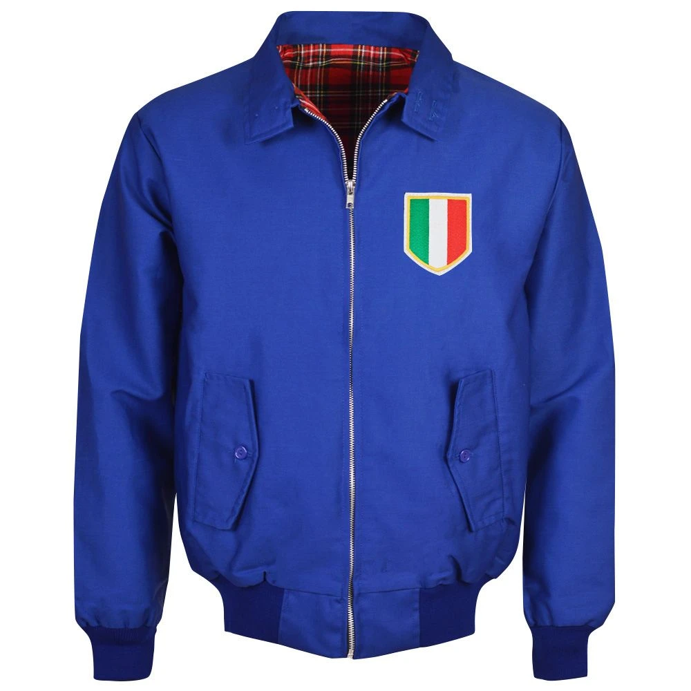 Inter Milan Royal Blue Harrington Jacket – Classic Shield Crest Tartan Lined Casual Jacket 3 Inter Milan Royal Blue Harrington Jacket – Classic Shield Crest Tartan Lined Casual Jacket