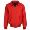 Classic Red Harrington Jacket with Red Tartan Lining - Made in UK -Toffs Store hjackred