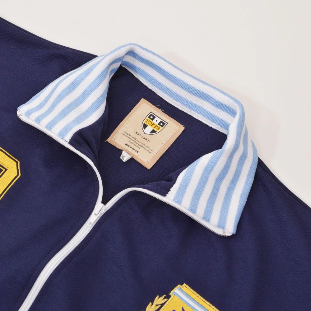 Argentina Retro Sky Blue & White Track Top – Classic Embroidered Badge Full-Zip Jacket 5 Argentina Retro Sky Blue & White Track Top – Classic Embroidered Badge Full-Zip Jacket - Image 3