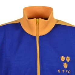 Shrewsbury Town 1970s Vintage Crest Retro Track Top – Amber & Blue Zip-Up Jacket 7 Shrewsbury Town 1970s Vintage Crest Retro Track Top – Amber & Blue Zip-Up Jacket -Toffs Store j0089
