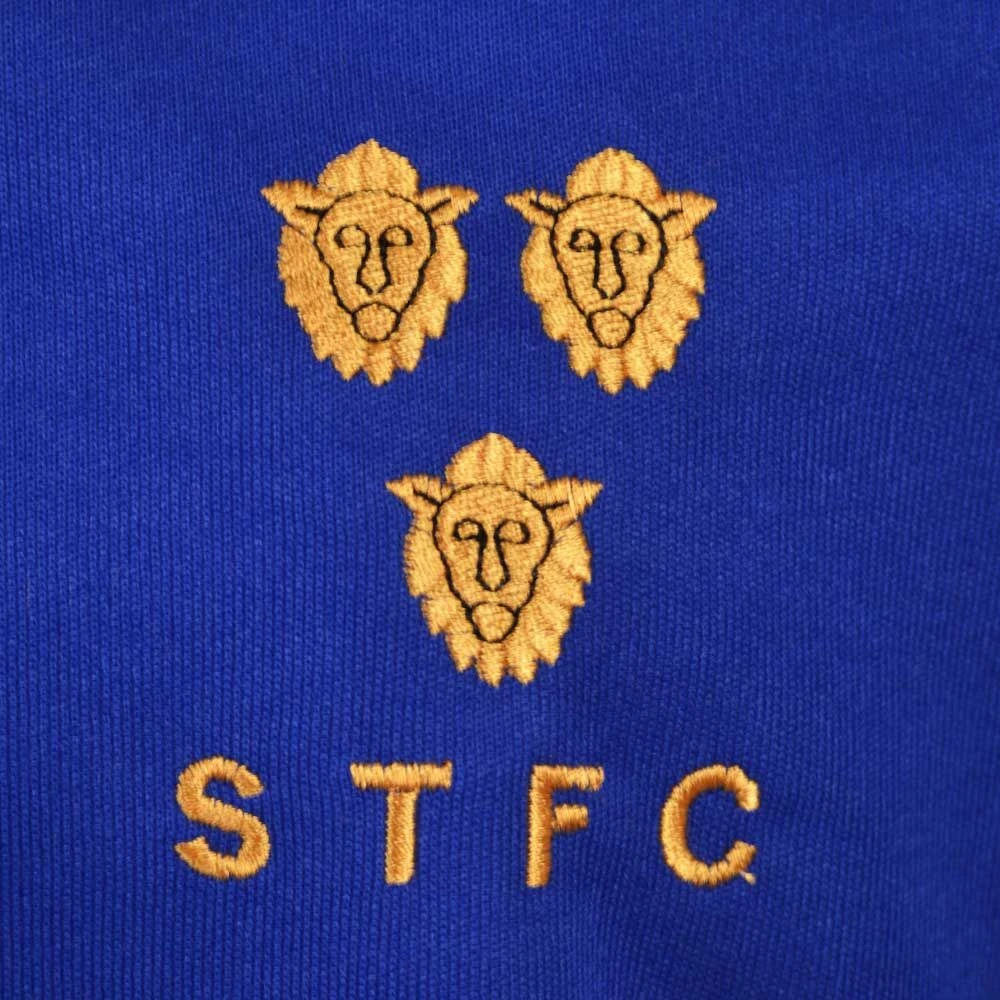 Shrewsbury Town 1970s Vintage Crest Retro Track Top – Amber & Blue Zip-Up Jacket 4 Shrewsbury Town 1970s Vintage Crest Retro Track Top – Amber & Blue Zip-Up Jacket - Image 2