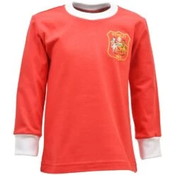 Manchester Reds 1963 FA Cup Final Kids Red Retro Shirt