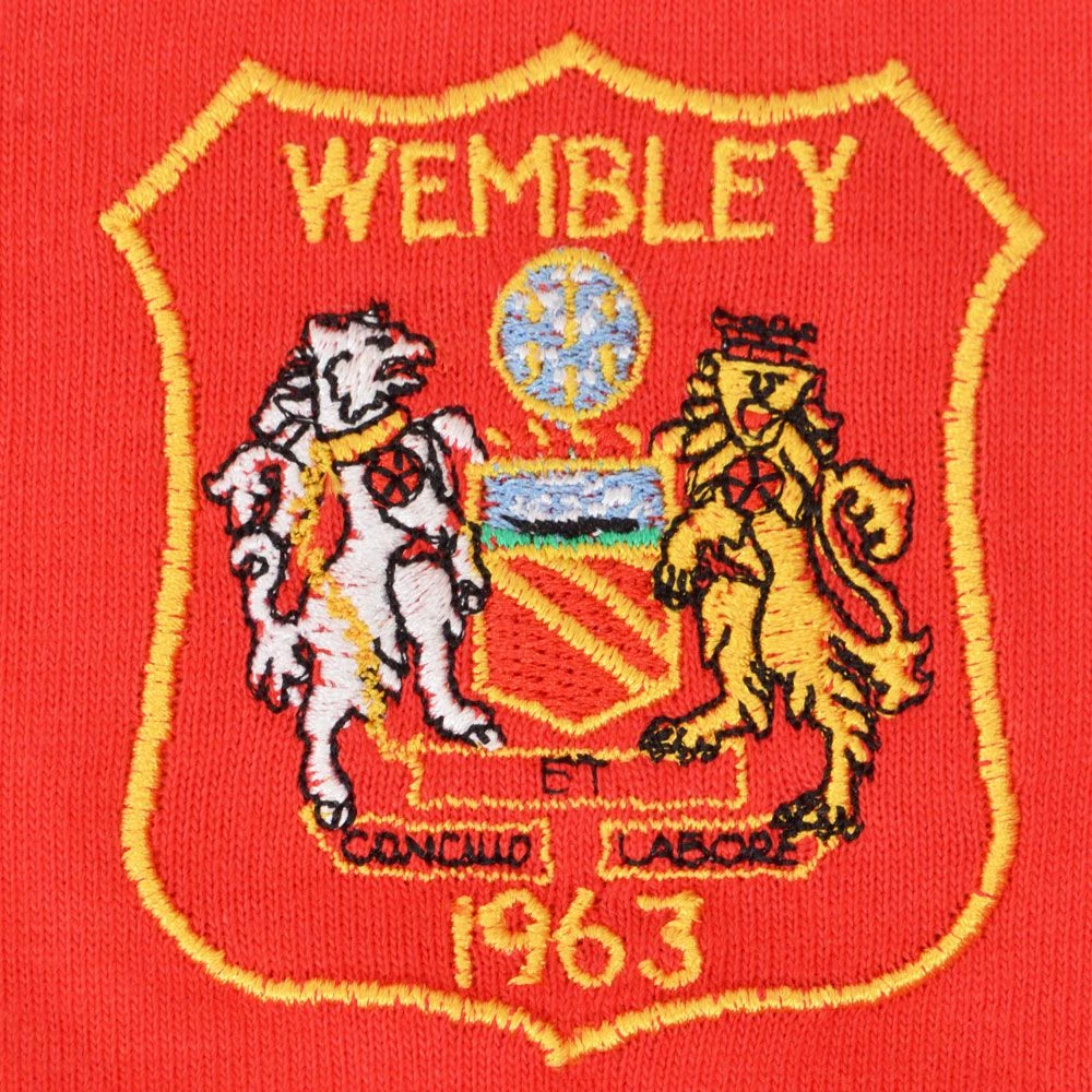 Manchester Reds 1963 FA Cup Final Kids Red Long Sleeve Retro Football Shirt 4 Manchester Reds 1963 FA Cup Final Kids Red Long Sleeve Retro Football Shirt - Image 2