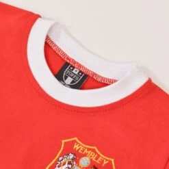 Manchester Reds 1963 FA Cup Final Kids Red Long Sleeve Retro Football Shirt 7 Manchester Reds 1963 FA Cup Final Kids Red Long Sleeve Retro Football Shirt -Toffs Store kd1150 2