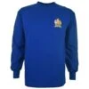 Manchester United 1968 European Cup Final Blue Retro Long Sleeve Kids Shirt -Toffs Store kd1151