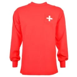 Switzerland 1960 Kids Retro Football Shirt – Classic Red Long Sleeve Heritage Jersey