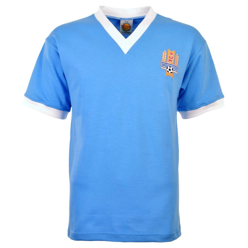 Uruguay 1950 World Cup Final Kids Retro Football Shirt – Sky Blue V-Neck Heritage Jersey 3 Uruguay 1950 World Cup Final Kids Retro Football Shirt – Sky Blue V-Neck Heritage Jersey