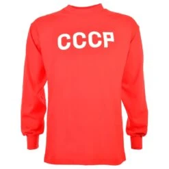 Soviet Union (CCCP) Red 1960s-70s Kids Retro Football Shirt – Long Sleeve Cotton Jersey