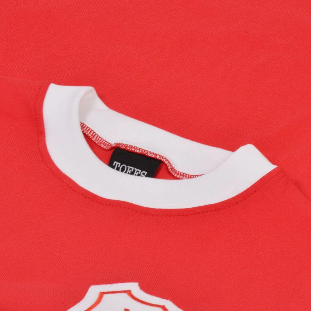 Wales Red with White V-Neck Trim – Vintage Style Kids Retro Short Sleeve Football Shirt 5 Wales Red with White V-Neck Trim – Vintage Style Kids Retro Short Sleeve Football Shirt - Image 3
