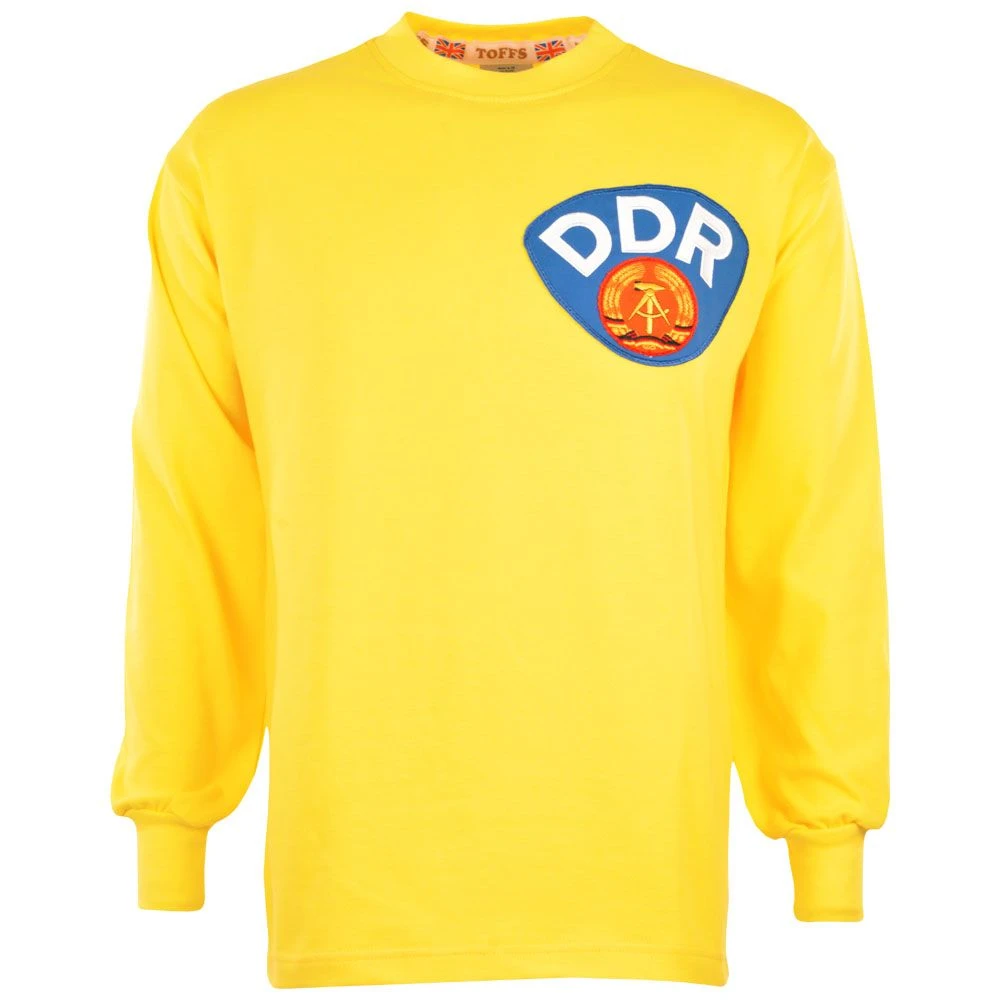 East Germany (DDR) 1974 World Cup Croy #1 Yellow - Kids Retro Long Sleeve Goalkeeper Shirt 3 East Germany (DDR) 1974 World Cup Croy #1 Yellow - Kids Retro Long Sleeve Goalkeeper Shirt
