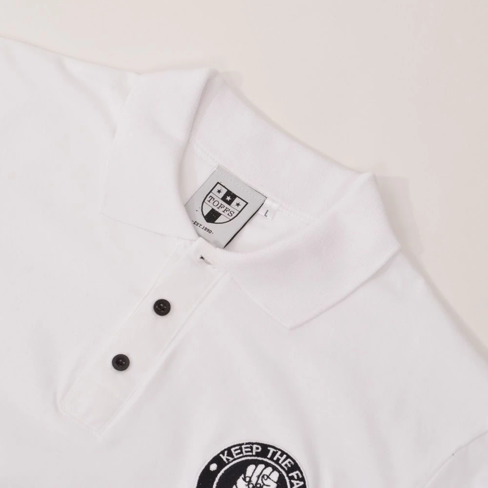 Swansea City No 7 White Polo Shirt – Heritage Embroidered Badge Organic Cotton 5 Swansea City No 7 White Polo Shirt – Heritage Embroidered Badge Organic Cotton - Image 3