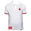 AC Milan White No 89 Retro Badge – Organic Cotton Regular Fit Polo Shirt -Toffs Store p0047