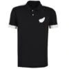 New Zealand Rugby Black with White Sleeve Panels – 1980 Vintage Badge Organic Cotton Polo