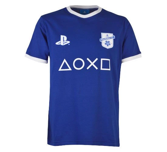 PlayStation FC Royal Blue Organic Cotton Tee – Screenprinted Crest & Symbols Relaxed Fit 3 PlayStation FC Royal Blue Organic Cotton Tee – Screenprinted Crest & Symbols Relaxed Fit