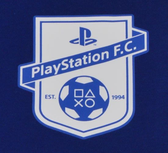 PlayStation FC Royal Blue Organic Cotton Tee – Screenprinted Crest & Symbols Relaxed Fit 4 PlayStation FC Royal Blue Organic Cotton Tee – Screenprinted Crest & Symbols Relaxed Fit - Image 2