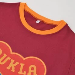 Dukla Prague 12th Man Maroon/Amber Ringer T-Shirt – Organic Cotton Fan Graphic Tee -Toffs Store print0119 2 1