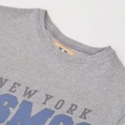 New York Cosmos Grey Vintage Logo Organic Cotton Crew Neck Tee -Toffs Store print0126 2
