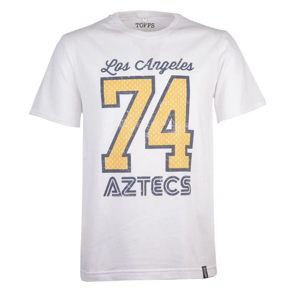 Los Angeles Aztecs '74 White Vintage Graphic – Organic Cotton Relaxed Fit T-Shirt 3 Los Angeles Aztecs '74 White Vintage Graphic – Organic Cotton Relaxed Fit T-Shirt