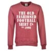 The Old Fashioned Football Shirt Co. Wine Burgundy Relaxed Fit Crew Neck Sweatshirt -Toffs Store print0144 3