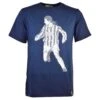Roberto Baggio Navy Blue Graphic Illustration T-Shirt - Relaxed Fit Organic Cotton