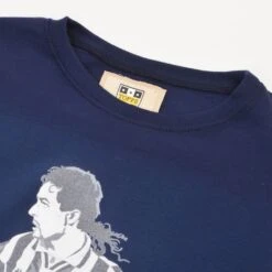 Roberto Baggio Navy Blue Graphic Illustration T-Shirt - Relaxed Fit Organic Cotton -Toffs Store print0158 2