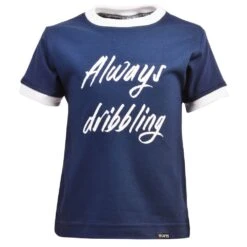 Kids Always Dribbling- Navy/White Ringer