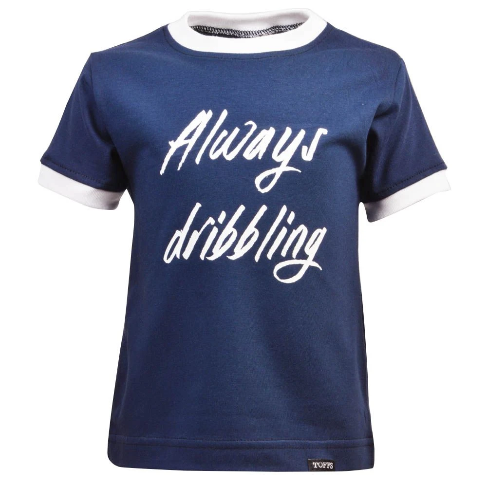 Kids Always Dribbling- Navy/White Ringer 3 Kids Always Dribbling- Navy/White Ringer